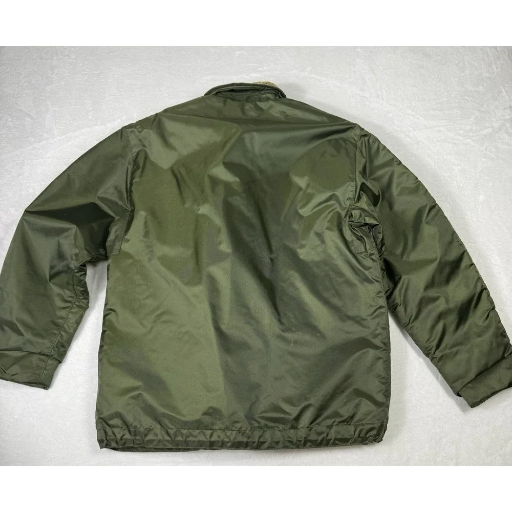 Vintage US Navy‎ USN A-1 Extreme Cold Weather OD Green Deck Jacket Mens Small